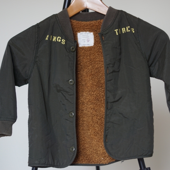 Zara Green Jacket with Fur Interior - Picture 1 of 12